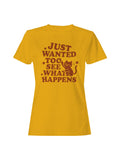 Curious Cat Mischief Quote Women's T-shirt