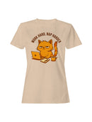 Work Hard Nap Harder Cat Design Women's T-shirt