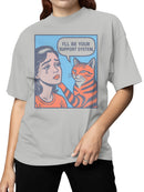 Feline Support System Art Women's T-shirt