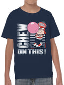 Officially Licensed Dubble Bubble Chew On This Bubble Fun Youth's T-shirt