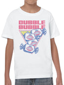 Officially Licensed Dubble Bubble Retro Candy Vibe Youth's T-shirt