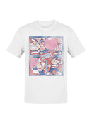 Officially Licensed Dubble Bubble Fun Comic Art Men's T-shirt