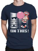 Officially Licensed Dubble Bubble Chew On This Bubble Fun Men's T-shirt