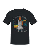 Officially Licensed Nasa Beyond the Horizon Space Shuttle Men's T-shirt