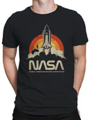 Officially Licensed Nasa Space Shuttle Retro Art Men's T-shirt