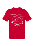 Officially Licensed Nasa Saturn V Rocket Diagram Men's T-shirt