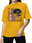 Officially Licensed Nasa Saturn-V Lunar Mission 1967-1973 Women's T-shirt