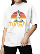 Officially Licensed Nasa Retro Space Shuttle Launch Women's T-shirt