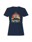Officially Licensed Nasa Space Shuttle Retro Art Women's T-shirt