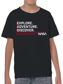 Officially Licensed Nasa Explore Adventure Youth's T-shirt