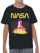 Officially Licensed Nasa Retro Space Shuttle Blast Youth's T-shirt