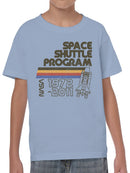Officially Licensed Nasa Retro Space Shuttle Program Youth's T-shirt