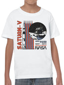 Officially Licensed Nasa Saturn-V Lunar Mission 1967-1973 Youth's T-shirt