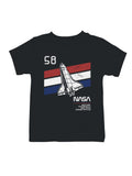 Officially Licensed Nasa Space Shuttle Vintage 58 Design Youth's T-shirt