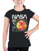 Officially Licensed Nasa Retro Globe Design 1958 Youth's T-shirt