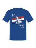 Officially Licensed Nasa Space Shuttle Vintage 58 Design Men's T-shirt