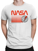 Officially Licensed Nasa Retro Rocket Emblem Men's T-shirt
