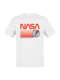 Officially Licensed Nasa Retro Rocket Emblem Men's T-shirt