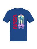 Officially Licensed Nasa Retro Space Shuttle Graphic Men's T-shirt