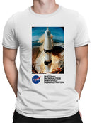 Officially Licensed Nasa Saturn V Rocket Launch Art Men's T-shirt