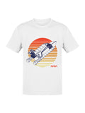 Officially Licensed Nasa Shuttle Retro Sunset Design Men's T-shirt
