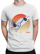 Officially Licensed Nasa Shuttle Retro Sunset Design Men's T-shirt