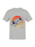 Officially Licensed Nasa Shuttle Retro Sunset Design Men's T-shirt