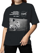 Officially Licensed Nasa Moon Mission Commemoration 1958 Women's T-shirt