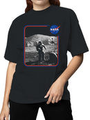 Officially Licensed Nasa Moon Landing Commemorative Design Women's T-shirt