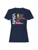 Officially Licensed Nasa Vintage Space Shuttle Launch Women's T-shirt