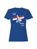 Officially Licensed Nasa Space Shuttle Vintage 58 Design Women's T-shirt
