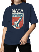Officially Licensed Nasa Space Shuttle: Nothing is Impossible Women's T-shirt