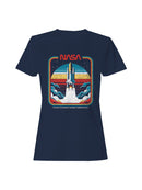 Officially Licensed Nasa Vintage Space Shuttle Blastoff Women's T-shirt