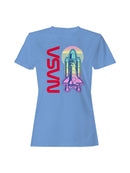 Officially Licensed Nasa Retro Space Shuttle Graphic Women's T-shirt