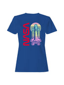 Officially Licensed Nasa Retro Space Shuttle Graphic Women's T-shirt
