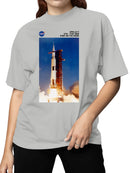 Officially Licensed Nasa Saturn V Rocket Launch Women's T-shirt