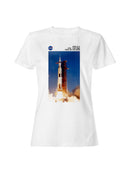 Officially Licensed Nasa Saturn V Rocket Launch Women's T-shirt
