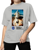 Officially Licensed Nasa Saturn V Rocket Launch Art Women's T-shirt