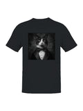 Dapper Cat in Tuxedo Portrait Men's T-shirt