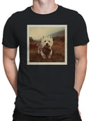 Cozy Westie in Tartan Plaid Men's T-shirt