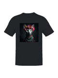 Regal Sphynx with Floral Crown Men's T-shirt