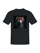 Regal Sphynx with Floral Crown Men's T-shirt