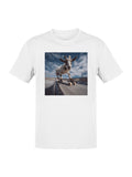 Skateboarding Goat Adventure Scene Men's T-shirt