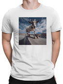 Skateboarding Goat Adventure Scene Men's T-shirt
