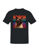 Retro Futuristic Cat Design Men's T-shirt