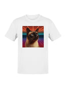Retro Futuristic Cat Design Men's T-shirt