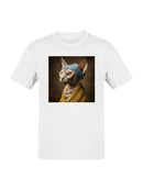Majestic Cat in Pearls Portrait Men's T-shirt
