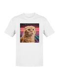 Retro Futuristic Cat Vibes Men's T-shirt