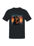 Rottweiler Retro Sunset Men's T-shirt