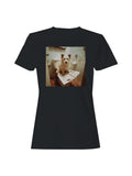 Bathroom Dog with Newspaper Humor Women's T-shirt